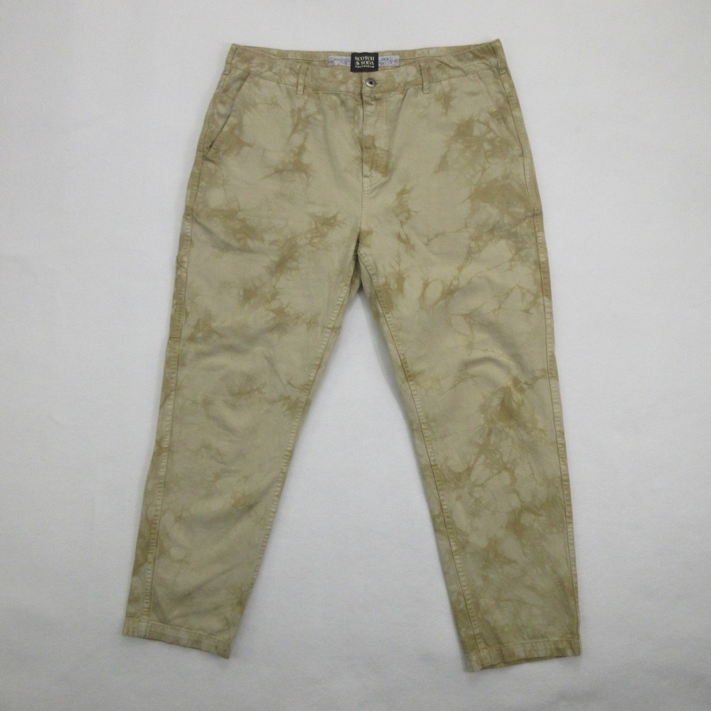 Scotch & Soda Mens Tie Dye Cargo Chino Pants 34 Tapered